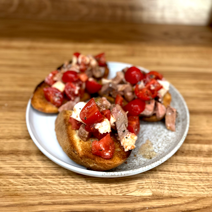 Old Bread, Expired Mozzarella, and a Duck - Bruschetta Makeover